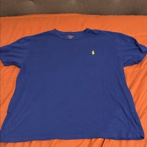 Polo by Ralph Lauren Men's Short Sleeve Crew Tee in Royal Blue with Yellow Logo